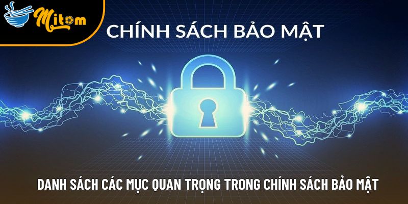 Chính sách bảo mật trang trực tiếp bóng đá an toàn 2025 2 danh sach cac muc quan trong trong chinh sach bao mat